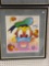 DONALD DUCK GICLEE BY PETER MAX MEASURE 21 1/2 in x 23 1/2 in HAS A CRACK IN FRAME GLASS