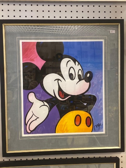 MICKEY MOUSE GICLEE BY PETER MAX MEASURE 21 1/2 in x 23 1/2 in