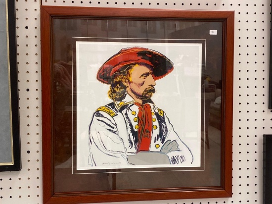 GENERAL CUSTER GICLEE BY ANDY WARHOL MEASURES 22 1/2 in x 22 1/2 in