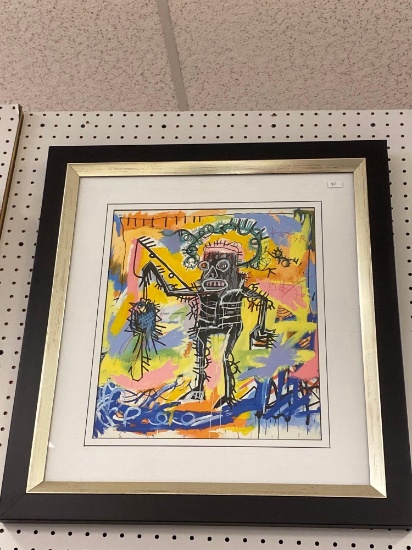 UNTITLED FISHERMAN BY BASQUAIT MEASURES 23 1/2 in x 26 in