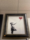 GIRL WITH BALLOON GICLEE ON CANVAS BY BANKSY MEASURE 23 1/2 in x 27 1/2 in