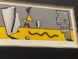 FIGURES PRINT PLATE SIGN BY ROY LIGHTENSTEIN MEASURE 18 1/2 in x 13 in