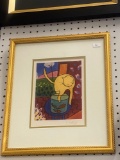 CAT IN THE FISH BOWL PRINT PLATE SIGN BY HENRI MATISSE MEASURES 14 in x 16 1/2 in