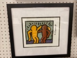 GOOD BUDDIES PRINT PLATE SIGN BY KEITH HARING MEASURES 15 3/4 in x 18 in