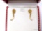 14KT YELLOW GOLD EARRINGS. NEW- $195