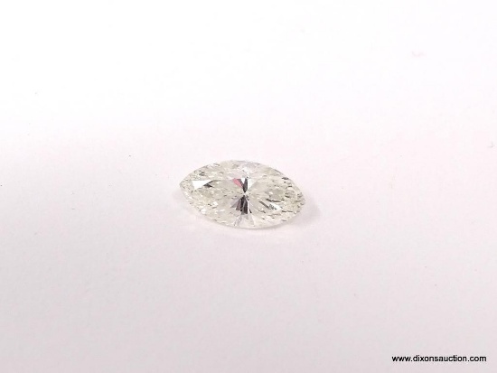 E.G.L. CERTIFIED 0.54 CT MARQUISE BRILLIANT CUT DIAMOND. MEASURES 7.35 MM X 3.82 MM X 2.96 MM.