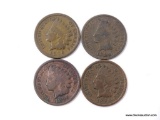 (4) 1894 INDIAN CENTS