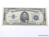 1934-D $5 SILVER CERTIFICATE AV CONDITION.