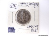 1838 SMALL STARS LIBERTY SEATED DIME