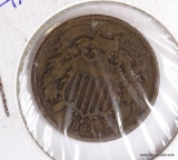 1864 U.S. TWO CENT- VG