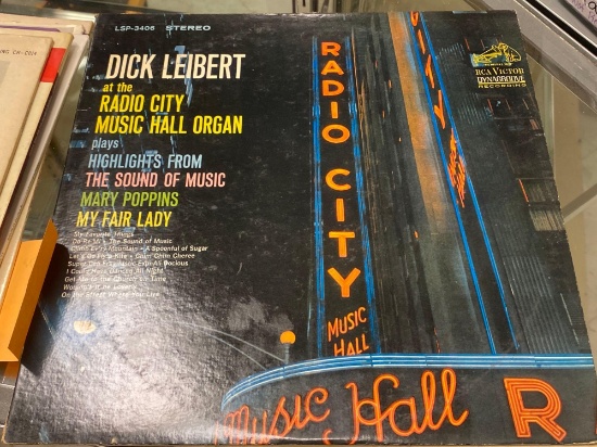 LOT OF 8 ASSORTED RECORDS TO INCLUDE , WOODY HERMAN, THE GRAND ONE, DICK LEIBERT, ETC ALL IN THEIR