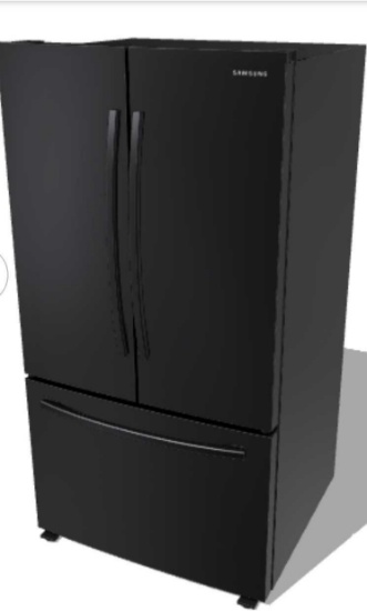 Samsung 28.2-cu ft French Door Refrigerator with Ice Maker (Fingerprint Resistant Black Stainless