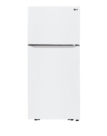 LG 20.2 CU. FT. TOP-FREEZER REFRIGERATOR IN WHITE. IT OPENS TO THE RIGHT. MODEL #LTCS20020W/00,