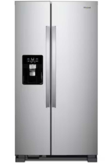 Whirlpool 21.4-cu ft Side-by-Side Refrigerator with Ice Maker (Fingerprint Resistant Stainless