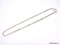 MARKED .925 STERLING SILVER ITALY BOX CHAIN STYLE NECKLACE WITH 