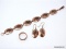 4 PC. VINTAGE SOLID COPPER KOKOPELLI JEWELRY LOT TO INCLUDE A SIX LINK BRACELET 8
