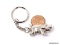 STAINLESS STEEL PIGGY BANK KEY CHAIN WITH A 1996 LINCOLN PENNY. THE PIGGY MEASURES APPROX. 1-1/4