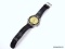 CASIO QUARTZ ALARM CHRONOGRAPH WRIST WATCH WITH STAINLESS STEEL CASE & GOLD TONE FACE. MARKED ON THE