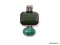 LIA SOPHIA SILVER TONE MOJITO SLIDE PENDANT FEATURING A GREEN CUT CRYSTAL & MARBLED RESIN STONE IN A