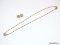 3 PC. SWAROVSKI GOLD TONE NECKLACE WITH A SILVER TONE SWAROVSKI CRYSTAL BALL BEAD CHARM. INCLUDES A