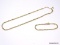 2 PC. FANCY GOLD TONE NECKLACE & BRACELET SET, BOTH WITH LOBSTER CLASPS. THE NECKLACE MEASURES