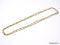 14K YELLOW GOLD FIGARO CHAIN NECKLACE - MARKED 14K RVI. IT MEASURES APPROX. 30