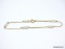 14K YELLOW GOLD & PEARL BRACELET. FIVE DOUBLE PEARL SECTIONS, ROPE STYLE CHAIN WITH A 