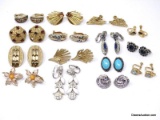 (15) PAIRS OF VINTAGE SCREW BACK OR CLIP ON EARRINGS. SOME BY SARAH COVENTRY, FRANCO'S, TRIFARI, &