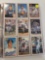 6 PAGES OF ASSORTED BASEBALL CARDS. INCLUDES PLAYERS SUCH AS: TIM BELCHER, TIM LEARY, RICKY HORTON,