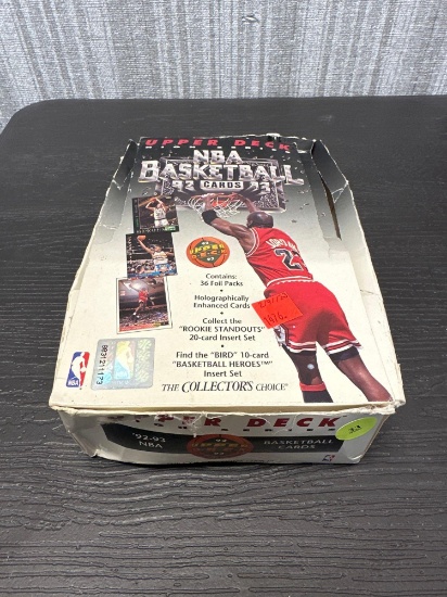 OPEN BOX OF UPPER DECK 1992-1993 NBA BASKETBALL CARDS