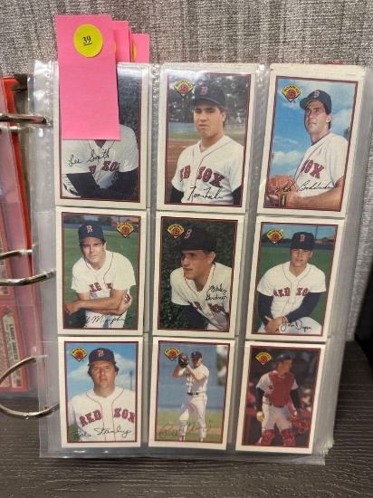 18 CARDS IN SLEEVES OF BOSTON RED SOX; SOME PLAYERS INCLUDED ARE LEE SMITH, JOHN DOPSON, DWIGHT