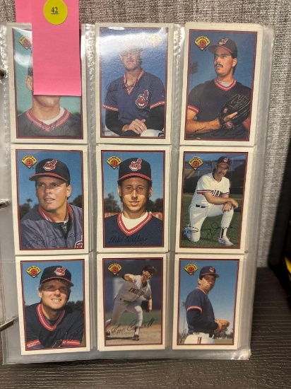 18 CARDS IN SLEEVES OF CLEVELAND INDIANS; PLAYERS INCLUDED ARE MIKE WALKER, RICH YETT, DOUG JONES,