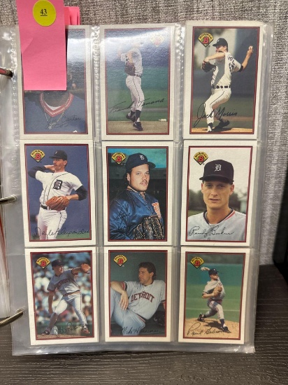 18 CARDS IN SLEEVES OF DETROIT TIGERS; PLAYERS INCLUDED ARE RANDY BUCKUS, PAUL GIBSON, MATT NOTES,