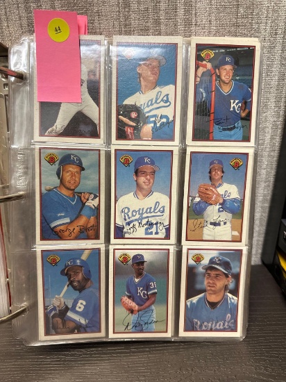 16 CARDS IN SLEEVES OF KANSAS CITY ROYALS PLAYERS INCLUDED ARE TOM GORDON, JEFF MONTGOMERY, BO
