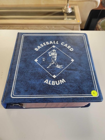 BLUE BINDER FILLED WITH ASSORTED BASEBALL CARDS. INCLUDES PLAYERS SUCH AS: TOMMY HERR, BRYN SMITH,