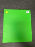 GREEN BINDER WITH 8 INCOMPLETE CARD SLEEVES OF TORII HUNTER