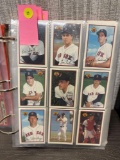 18 CARDS IN SLEEVES OF BOSTON RED SOX; SOME PLAYERS INCLUDED ARE LEE SMITH, JOHN DOPSON, DWIGHT