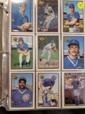 6 PAGES OF ASSORTED BASEBALL CARDS WITH PLAYERS TO INCLUDE: STEVE WILSON, KEVIN COFFMAN, PAUL