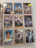 6 PAGES OF ASSORTED BASEBALL CARDS. INCLUDES PLAYERS SUCH AS: TIM BELCHER, TIM LEARY, RICKY HORTON,