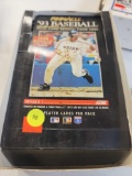 BOX LOT OF 1993 PINNACLE BASEBALL CARDS. SERIES 1. PLAYERS INCLUDE: ERIK HANSEN, GREGG OLSON, JEFF