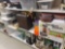 SHELF LOT OF ASSORTED ITEMS TO INCLUDE: A HAMILTON BEACH 3-IN-1 MULTI FUNCTION BLENDER, STORAGE