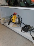 SHELF LOT OF MISC ITEMS, DEWALT DW361 7 1/4