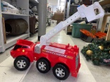 Giant Matchbox Hero Hauler Steer-N-Store Fire Truck Large Push Walk Behind Toy Truck Is Missing The