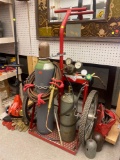 Oxy-Acetylene Torch Set with (2) Torches, Tanks, Hose, Regulators, Cart and More