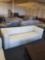 ABBYSON BRADY LEATHER SOFA, SKU: RX-6753-IVY-3, MSRP PRICE$2,699.00, OVERALL DIMENSIONS 94.5 W X