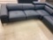 Abbyson Quinton Top Grain Leather Sectional Blue, 115? x 115? x 29? Retail Value $3,800.00 Sectional