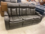 Abbyson Zayne Power Reclining Leather Sofa 85? x 38? x 41? Retail Value $3,500.00