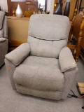 (R1) LA-Z-BOY JAMES POWER ROCKING RECLINER WITH HEAD REST & LUMBAR SUPPORT. GREYISH WHITE