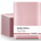 Fuxury Bubble Mailers 6x10 Inch 100 Pack, Sakura Pink Padded Envelopes, Self Seal Waterproof Mailing