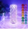 WSIGHT Crystal Lamp Touch Control Battery Operated Table Lamp Rose Diamond 16 Changing Color